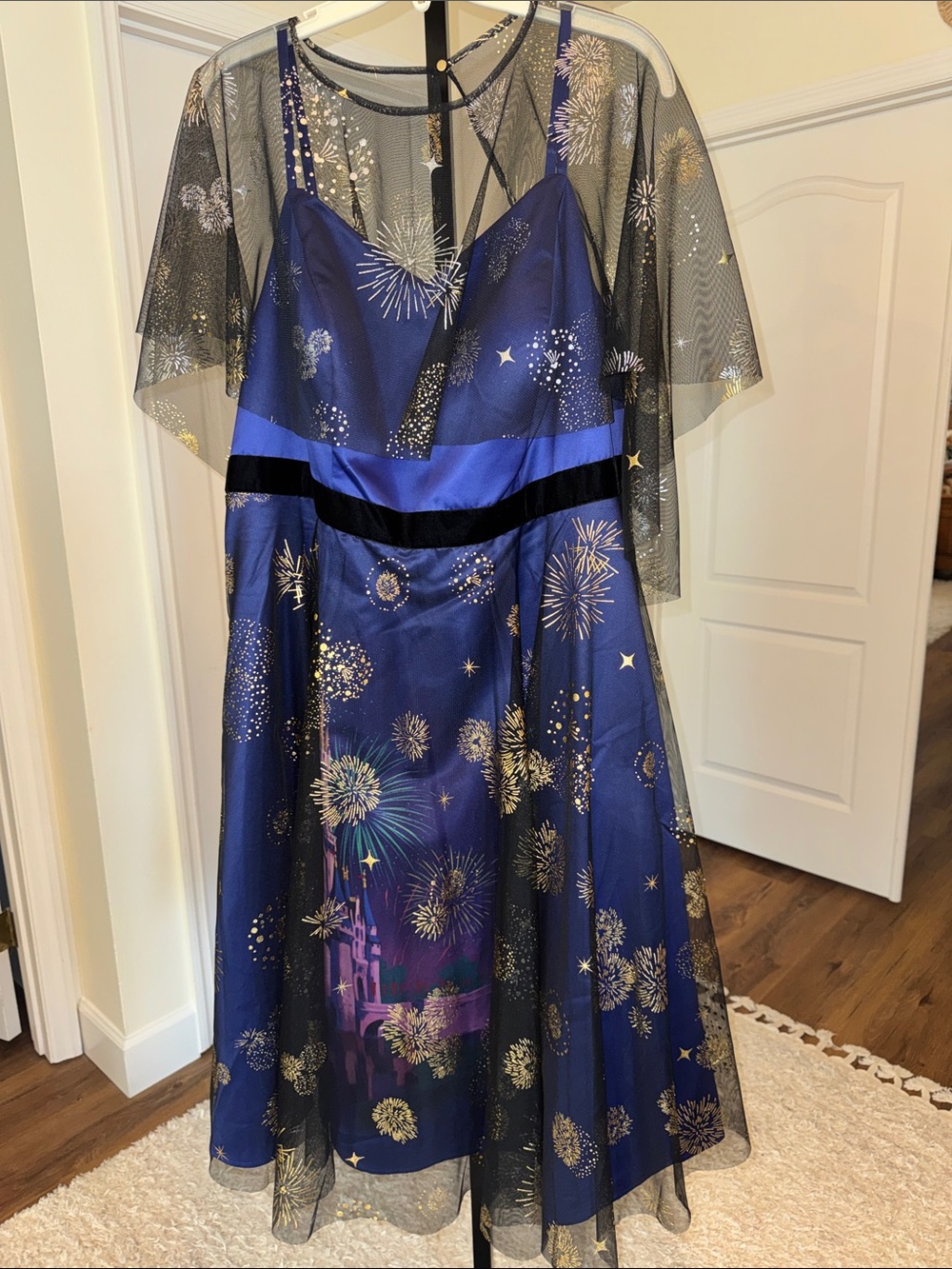 Disney Cinderella Castle 50th Anniversary Fireworks Dress - Size 24